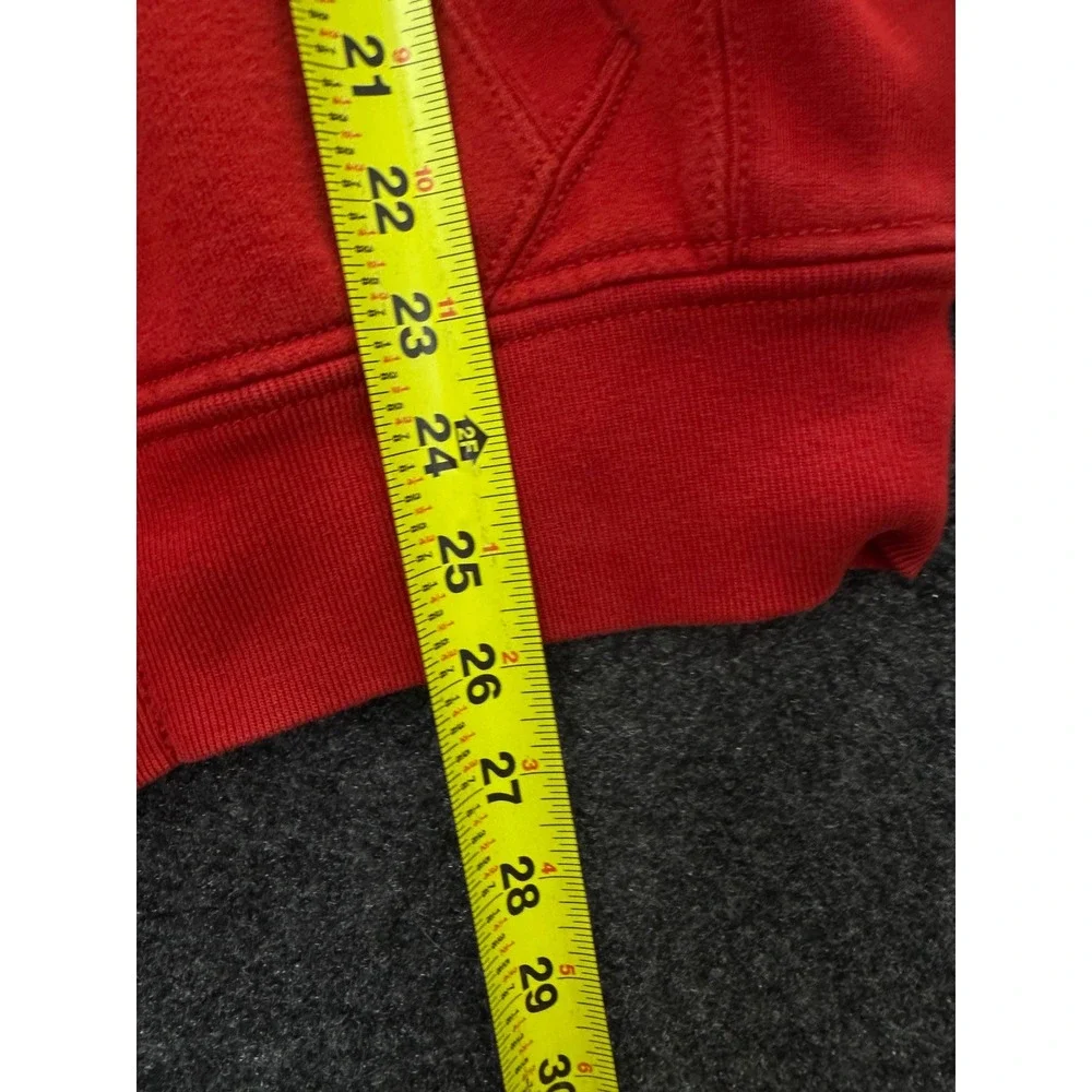 Polo Ralph Lauren Mens Red Full Zip Waffle Lined Hoodie Sweatshirt Medium